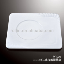 dishwasher safe white porcelain square decorative saucers